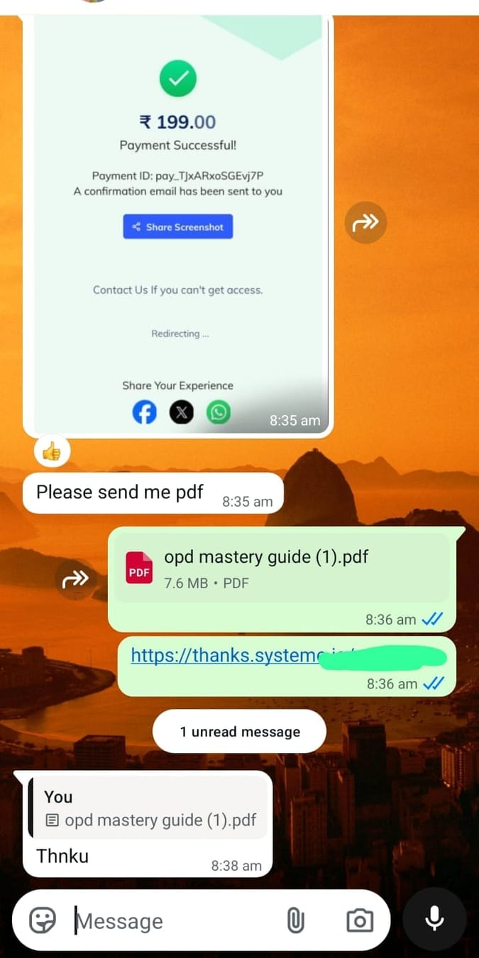 Buyer payment confirmation